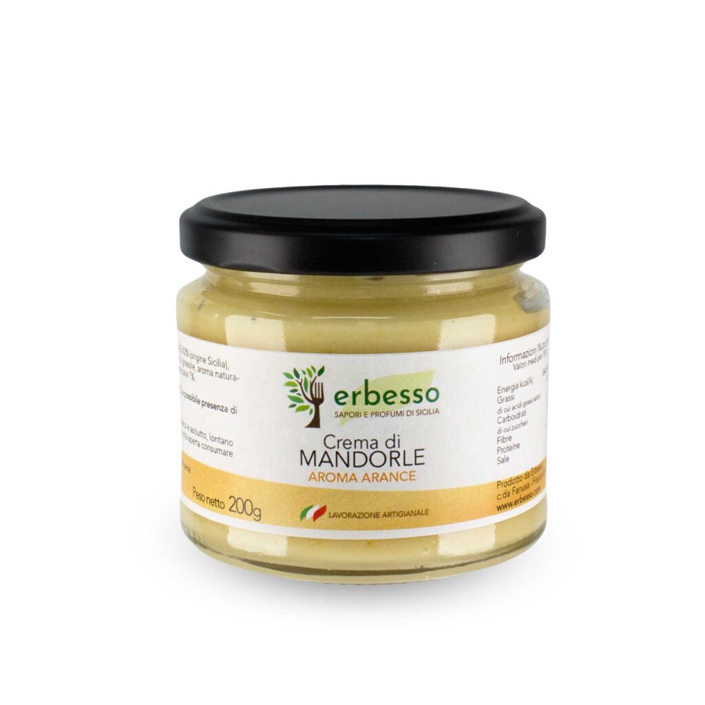 Crema spalmabile alle Mandorle aroma arancia